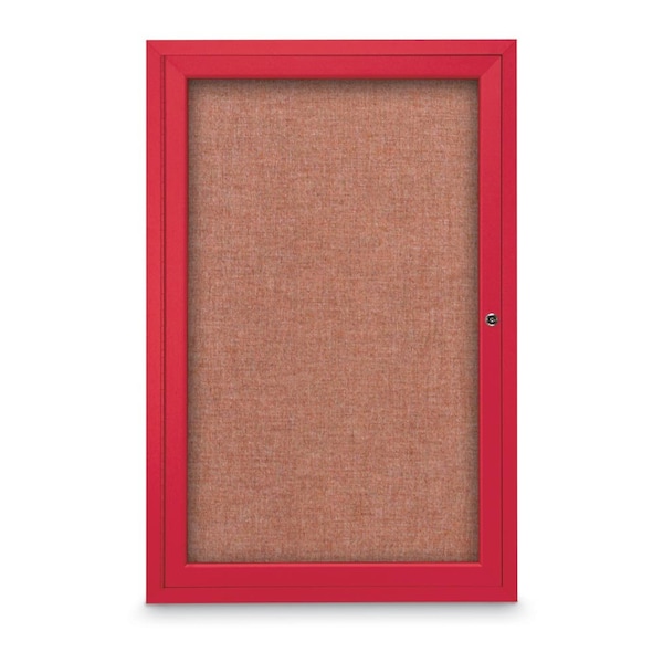 Slim Enclosed Corkboard, 11"x13-1/2", Black Alum Frame/Rubber